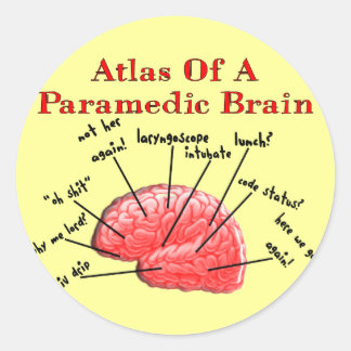 Atlas van een Paramedische brein Ronde Sticker