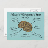 Atlas van een Phlebotomist-brein Briefkaart (Voorkant / Achterkant)