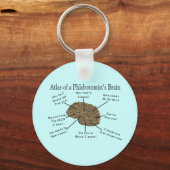 Atlas van een Phlebotomist-brein Sleutelhanger (Voorkant)