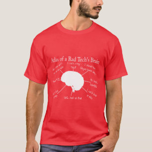 Atlas van een Rad Tech's Brain Funny T-shirts