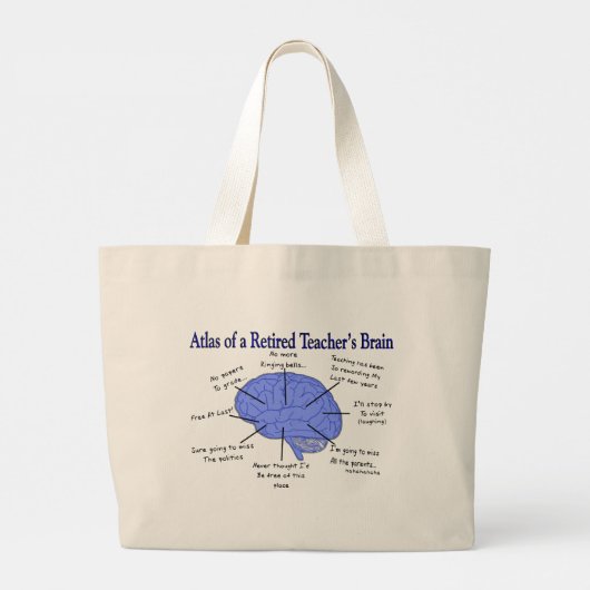 Atlas van het brein van de leerkracht in ruste 2 grote tote bag (Achterkant)
