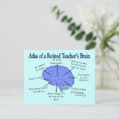 Atlas van het brein van de leerkracht in ruste briefkaart (Staand voorkant)