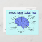 Atlas van het brein van de leerkracht in ruste briefkaart (Voorkant / Achterkant)