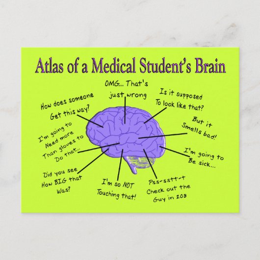 Atlas van het brein van een medische student #2 briefkaart (Voorkant)