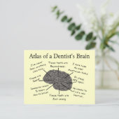 Atlas van het brein van een tandarts briefkaart (Staand voorkant)