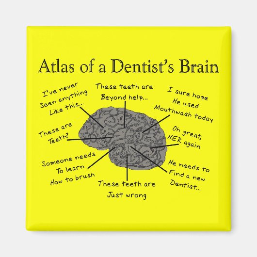 Atlas van het brein van een tandarts magneet (Voorkant)