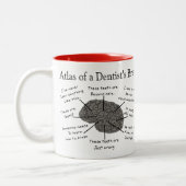 Atlas van het brein van een tandarts tweekleurige koffiemok (Links)