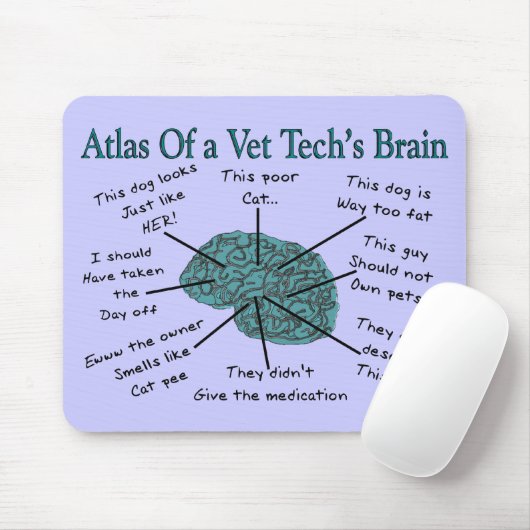 Atlas van het brein van Vet Tech Muismat (Met muis)