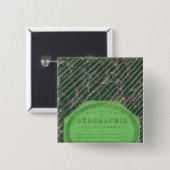 Atlas van Universal Geography Vierkante Button 5,1 Cm (Voorkant /achterkant)