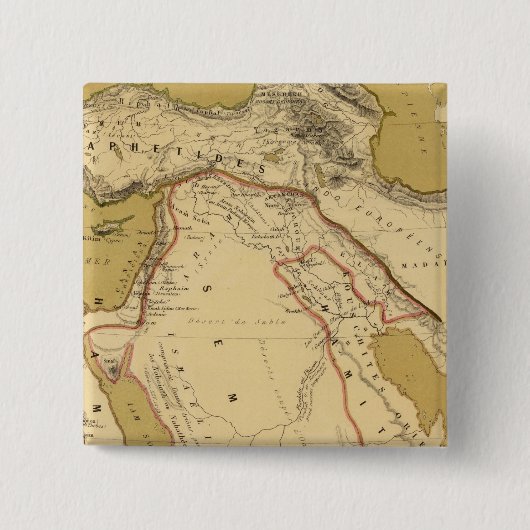 Atlas Vierkante Button 5,1 Cm (Voorkant)