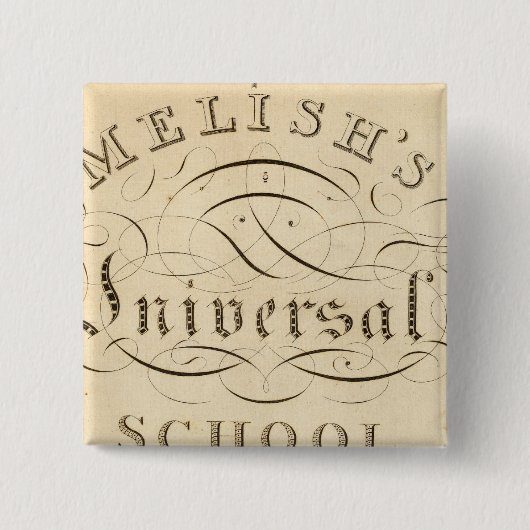 atlas voor de universele school vierkante button 5,1 cm (Voorkant)