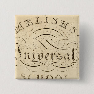 atlas voor de universele school vierkante button 5,1 cm