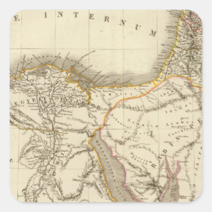 atlas voor het Midden-Oosten Vierkante Sticker