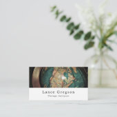  Atlas Wereldbol, Antiek dealer Visitekaartje (Staand voorkant)