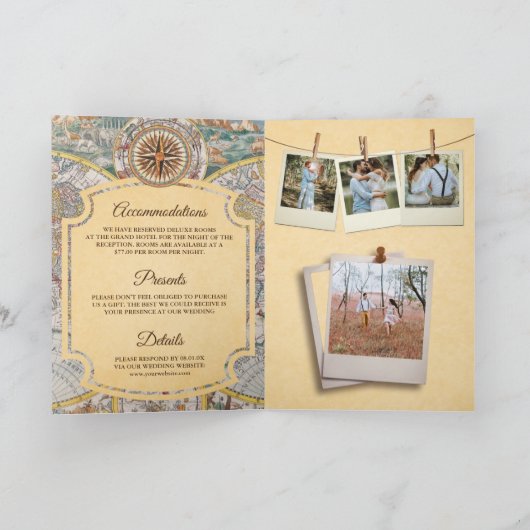  Atlas Wereldkaart Reizen Avontuur Bruiloft (Binnen)