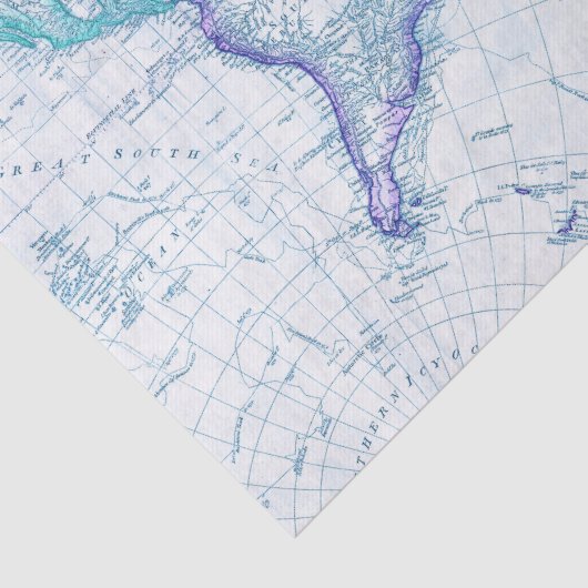 Atlas Wereldkaart Tissuepapier (Detail)