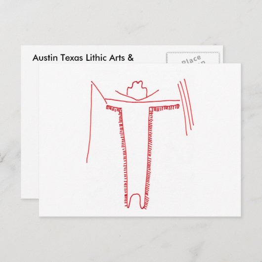 atlatlman briefkaart (Voorkant / Achterkant)