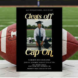 Atleet Afstuderen verwijdert Pet op Folie Uitnodiging