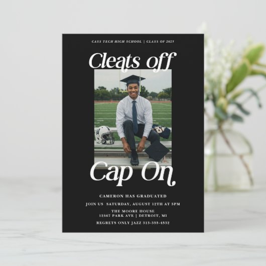 Atleet Afstuderen verwijdert Pet op Kaart (Staand voorkant)