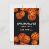 Atleet Happy Birthday Basketballs accent Kaart (Achterkant)