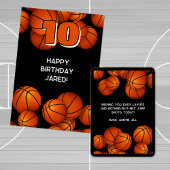 Atleet Happy Birthday Basketballs accent Kaart
