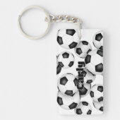 Atleet naam cluster van voetballen sleutelhanger (Voorkant)