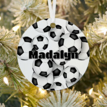 Atleet naam op cluster van voetballen Keepsake