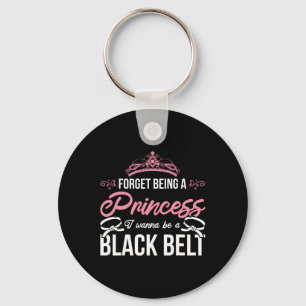 Atlete Karate Meisje Sparring Black Belt Vrouwen G Sleutelhanger