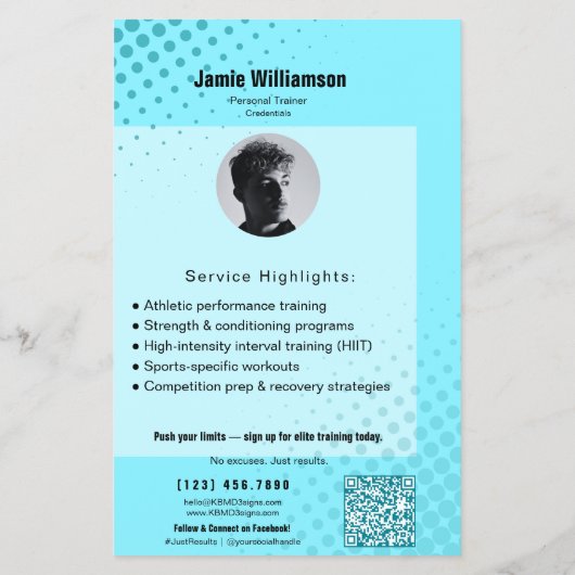 Atleten aantrekken Advanced Fitness Personal Train Flyer (Achterkant)