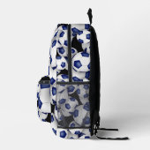 atleten monogram blauw witte voetballen bedrukte rugzak (Rechts)