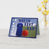 Atleten Werelden Beste Vader & #1 Coach Wenskaart Kaart (Gele Bloem)