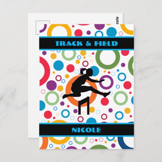 Atletiek Abstract Briefkaart (Voorkant / Achterkant)