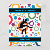 Atletiek Abstract Briefkaart (Voorkant)