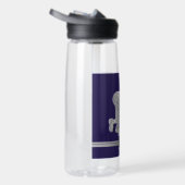Atletiek hardloopster nep zilver glinsterend monog waterfles (Rechts)