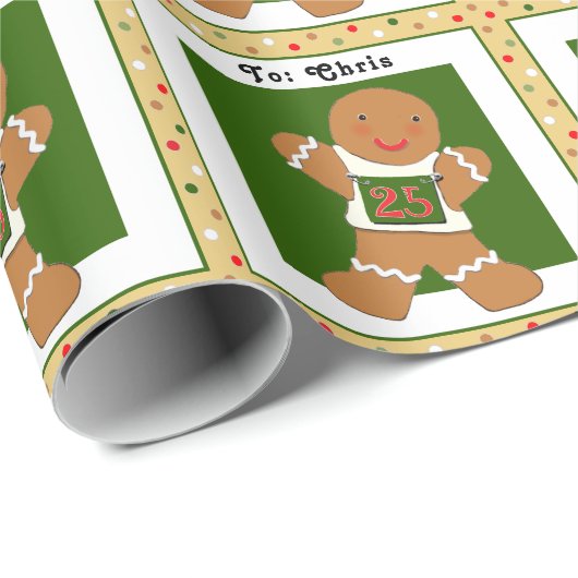 Atletiek hardlopen Kerstcadeauverpakking Cadeaupapier (Rol Hoek)