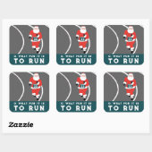 Atletiek Hardlopen Vierkante Sticker (Vel)