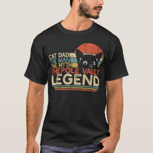 Atletiek Kat Vader Man Mythe Polsstokhoogspringen T-shirt