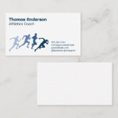 Atletiek | Man-illustraties uitvoeren Visitekaartje (Voorkant / Achterkant)