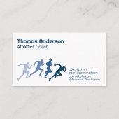 Atletiek | Man-illustraties uitvoeren Visitekaartje (Voorkant)