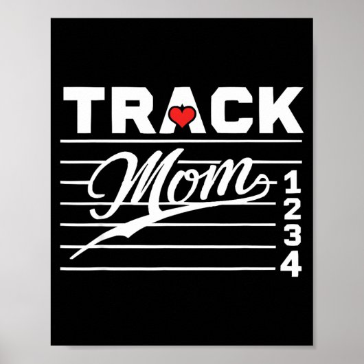Atletiek moeder atlete hardloopster moederdag poster (Voorkant)