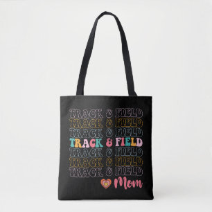 Atletiek Moeder Groovy Hardlopen Moederdag Tote Bag