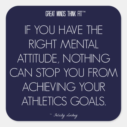 Atletiek Quote 5: Attitude for Success Sticker (Voorkant)