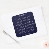 Atletiek Quote 5: Attitude for Success Sticker (Envelop)