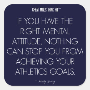 Atletiek Quote 5: Attitude for Success Sticker