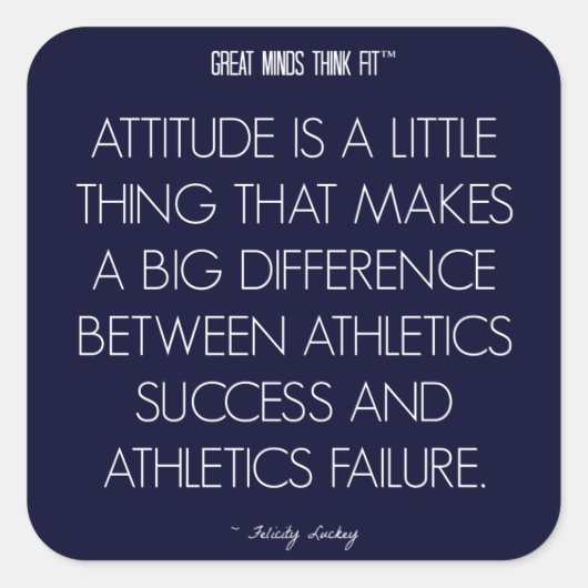 Atletiek Quote 6: Attitude for Success Sticker (Voorkant)