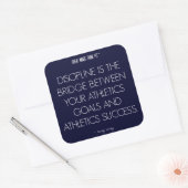 Atletiek Quote 7: Discipline voor Succes Sticker (Envelop)