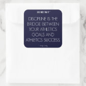 Atletiek Quote 7: Discipline voor Succes Sticker (Tas)