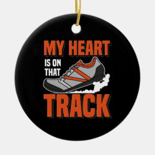 Atletiek voor sport op het spoor en in de sport keramisch ornament