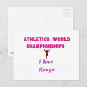 Atletiek Wereldkampioenschappen Kenia Runner: I Lo Briefkaart (Voorkant / Achterkant)
