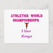 Atletiek Wereldkampioenschappen Kenia Runner: I Lo Briefkaart (Voorkant)